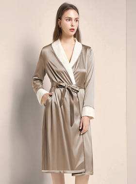 2025年新款晨袍睡袍女秋冬长款浴衣冬加绒长袖女士薄绒冬季浴袍