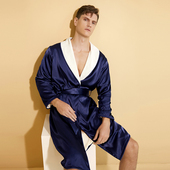 加绒加厚男睡袍情侣长款 秋冬法兰绒保暖女睡衣浴袍珊瑚绒浴衣