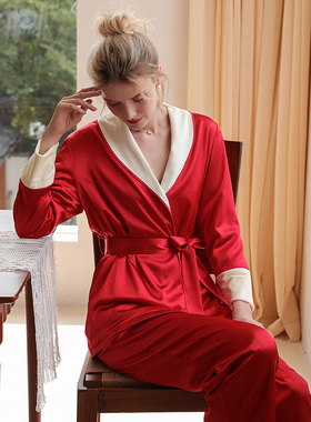 加绒睡衣女冬款结婚秋冬新娘红色本命年保暖冬季薄款法兰绒家居服
