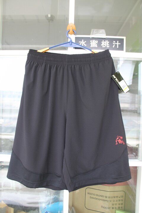 特价恩狄新款过膝男子街篮球运动大短裤newplayer纯黑色红人教授