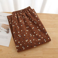 Pure cotton cotton fleece pajama pants for women, spring, autumn and winter, plus-size, spring loose long pants, comfortable home pants, fatten and plus-size thumbnail 8