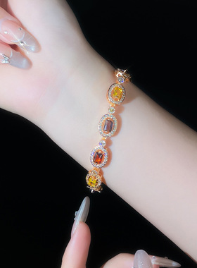 2025新款甜美彩色锆石手链