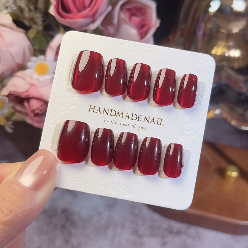 （长短可选）纯手工穿戴甲高级感美甲贴片成品可拆卸假指甲片显白,彩妆/香水/美妆工具,穿戴甲/甲片,淘宝优惠券,粉丝福利购,淘宝优惠卷