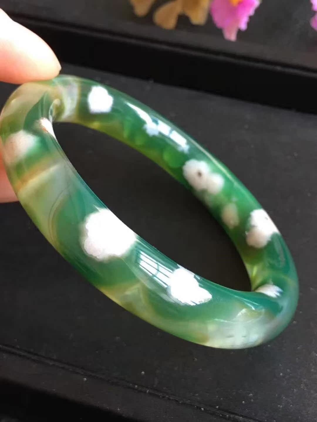 樱花手镯碧玺玛瑙纯银饰品手链吊坠平安扣玉髓镯子桃花粉晶草莓晶