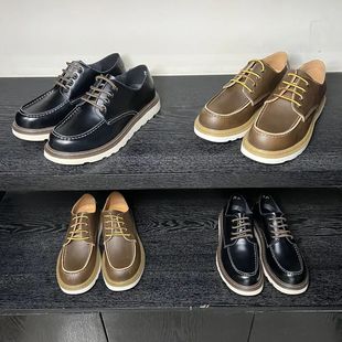 美式复古低帮版875工装鞋手工车缝线硬汉style马丁靴男士厚底