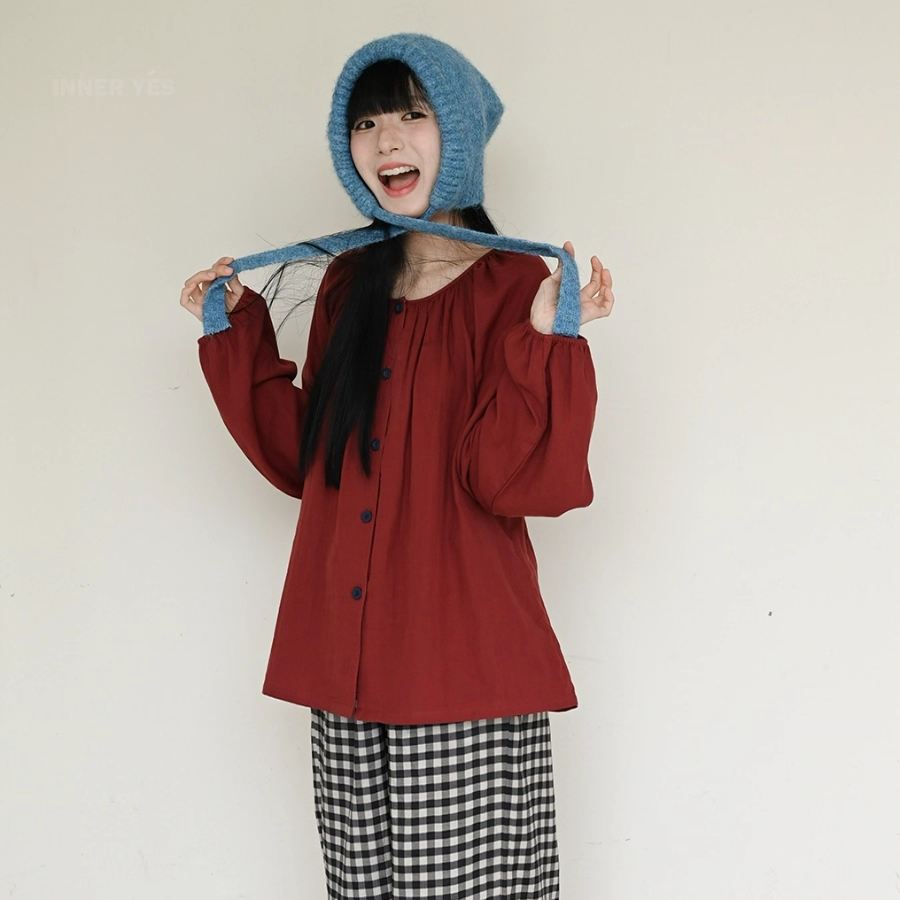 100%纯棉A类婴儿棉长袖睡衣小领口家居服2025新款