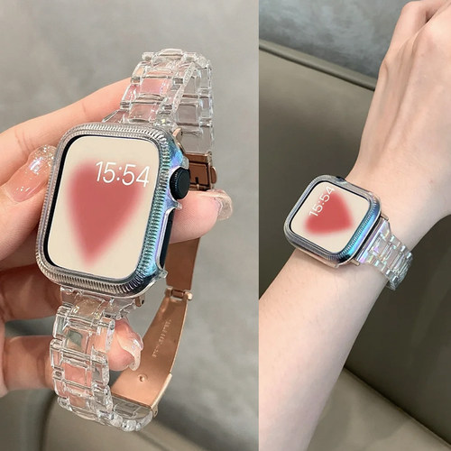 applewatch表带镭射透明夏季透气
