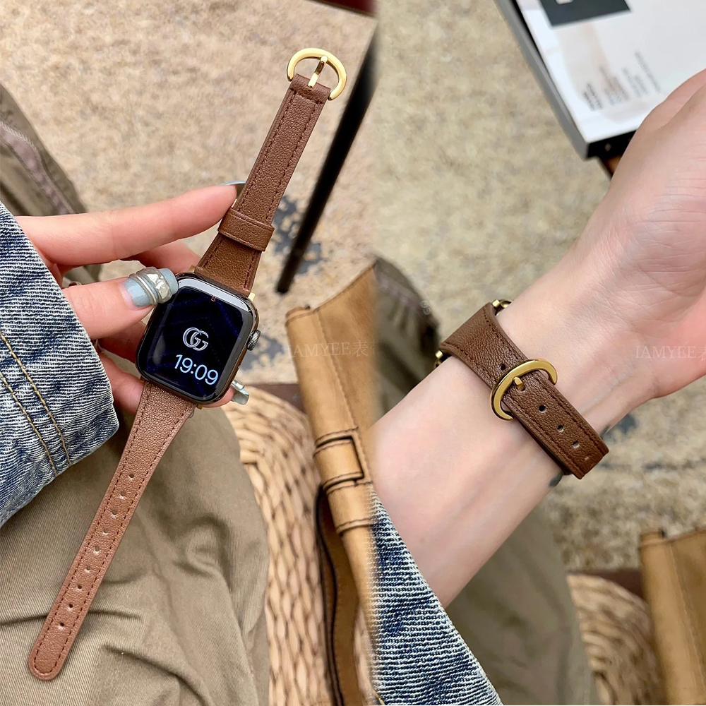 applewatch真皮柔软小蛮腰表带
