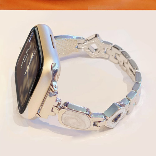 Applewatch轻奢鎏金滴胶金属表带
