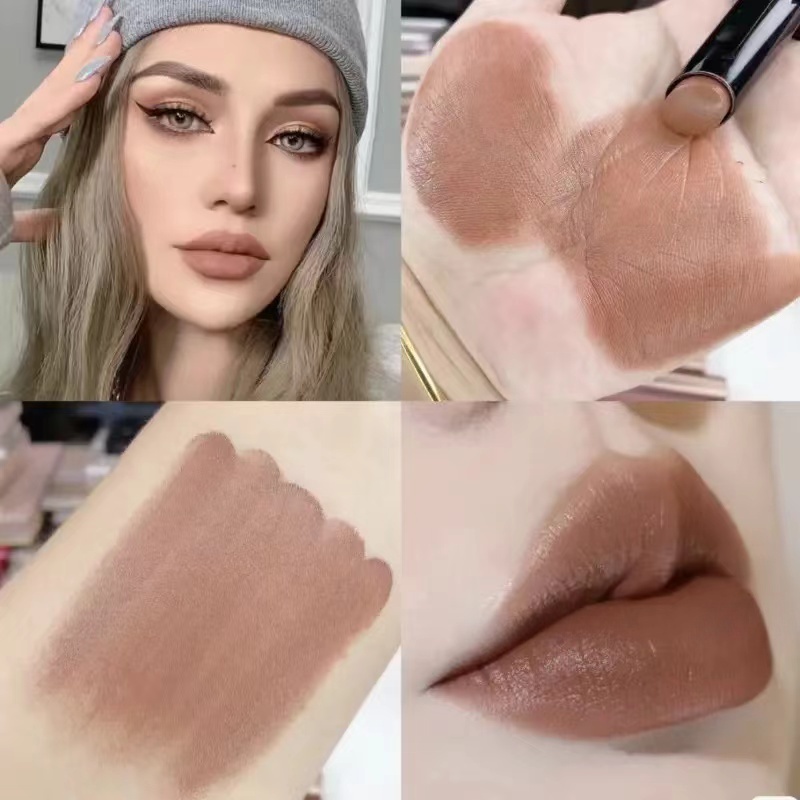 吃土色裸色系口红肉桂奶茶色巧克力棕色学生素颜自然裸妆浅色淡色