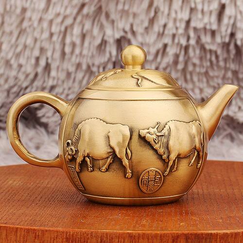 厂家茶桌摆件金属茶具批发工艺品