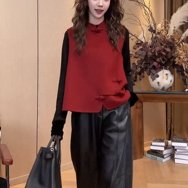 特大码300斤早春新中式盘扣毛呢马甲背心女胖mm宽松洋气减龄上衣,女装/女士精品,马夹,淘宝优惠券,粉丝福利购,淘宝优惠卷