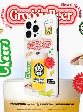 major tom啤酒可爱原创亮面黑边imd软壳创意苹果15promax个性iphone15手机壳15pro小清新手机套防摔保护壳