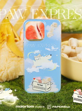 MAJOR TOM 狗狗创意设计卡通全包硬壳软边iphone14plus双层印花手机壳