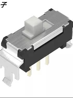 日本ALPS滑动开关 SSSS910400 3脚2档 拨动开关带支架 炳长2mm