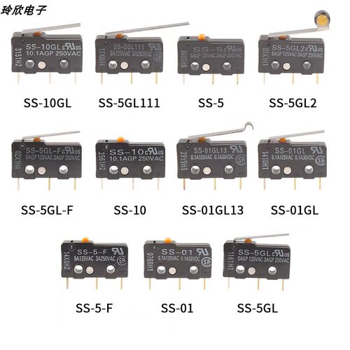 欧姆龙OMRON微动开关SS-5GL2D 5GLT-F 5GL13D按键限位行程开关3脚