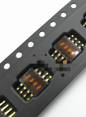 台湾圆达DIP DHN-04F-T-V-T/R拨码开关4位 贴片1.27间距 4P琴键式
