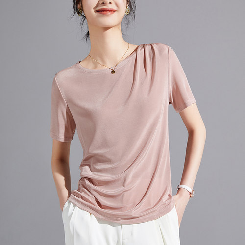 基础2024夏新款重磅三醋酸光泽感