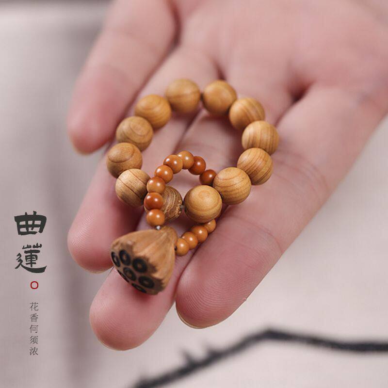 原创檀DIY禅意复古文艺风指尖盘玩小莲蓬秀气款小手捻男女款手捻