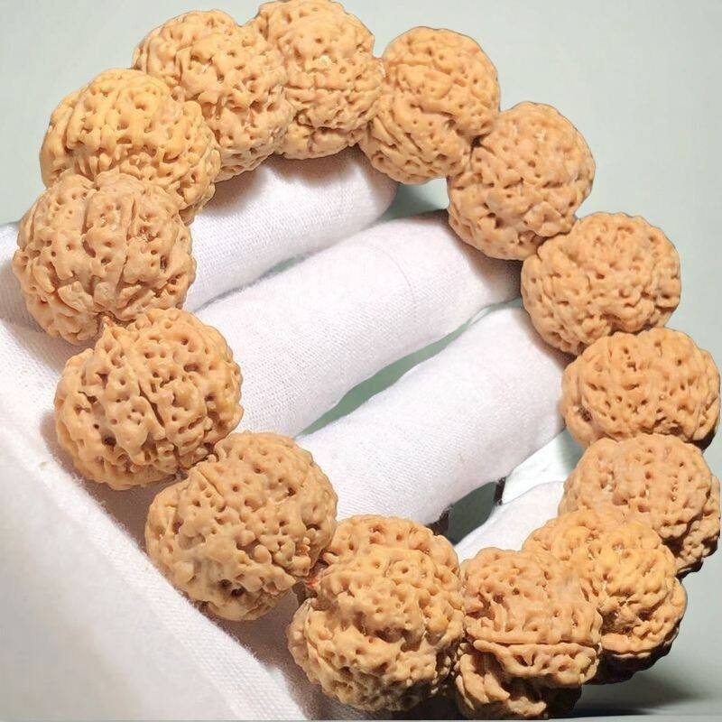 毕业级尼泊尔五星蜂王双龙巨肉大金刚菩提子原籽手串手持