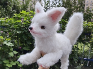 【现货】白狐玩偶写实狐狸玩偶可动玩偶狐狸玩偶礼物兽偶兽设玩偶