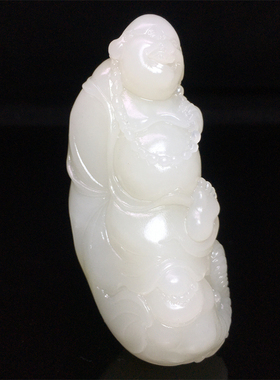 和田玉弥勒佛把玩件收藏精品