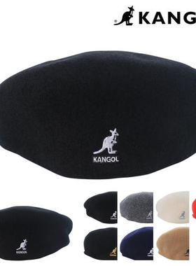 kangol袋鼠504秋冬网眼羊毛毛呢 王嘉尔同款贝雷鸭舌帽正反戴男女