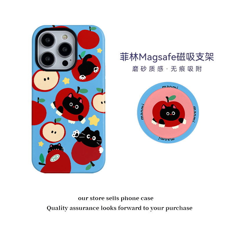 苹果菲林手机壳苹果猫咪