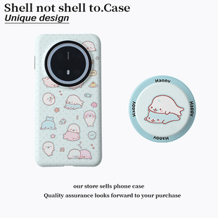 壳壳大世界夏日可爱海豹适用华为pura70ultra手机壳小米15 14oppofindx8磁吸支架菲林二合一全包vivox200pro