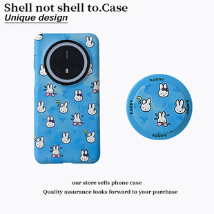 壳壳大世界蓝系ins米菲兔满屏适用华为mate70p手机壳oppofindx7ultra支架磁吸菲林二合一小米15p保护套防摔