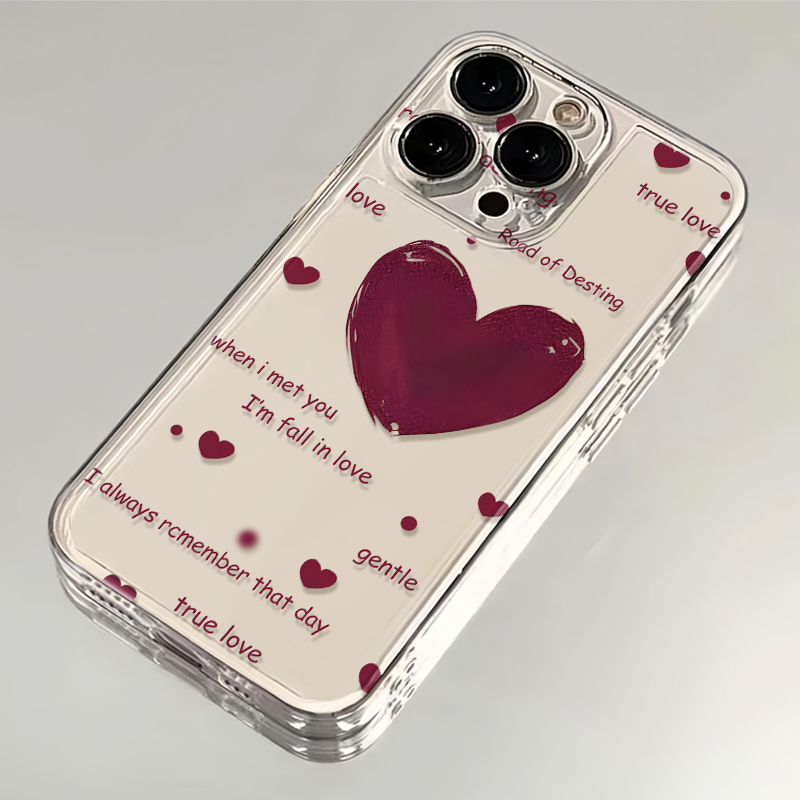 Apple适用苹果131415爱心手机壳