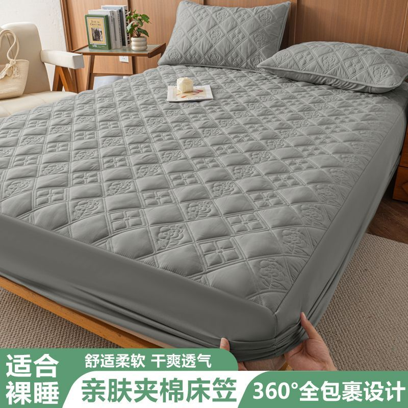 夹棉床笠单件加厚透气床罩套席梦思保护套宿舍床垫套防尘罩全包邮