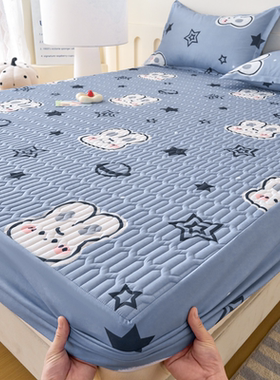 任意床笠防滑夹棉床罩单件席梦思床垫保护套防尘罩全包床套罩