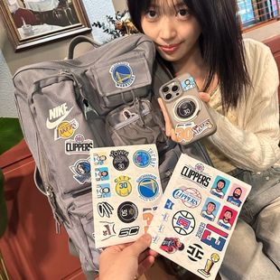 书包logo遮挡贴防水篮球队书包布贴手机壳布料自粘补丁diy装饰贴