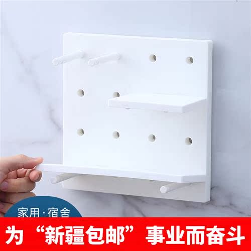 新疆包邮免打孔墙上置物架洞洞板宿舍厨房浴室墙上置物架搁板客厅使用感如何?