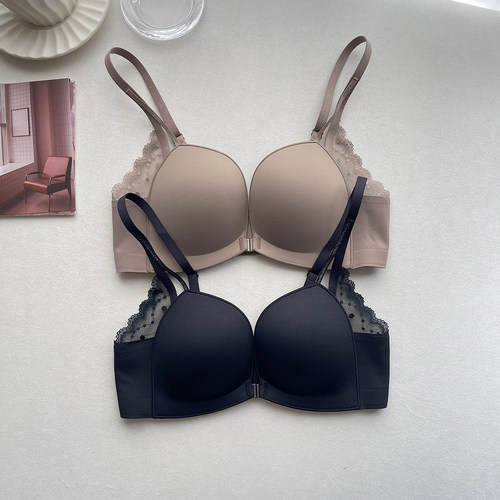 前开扣小胸提拉聚拢显大美背内衣