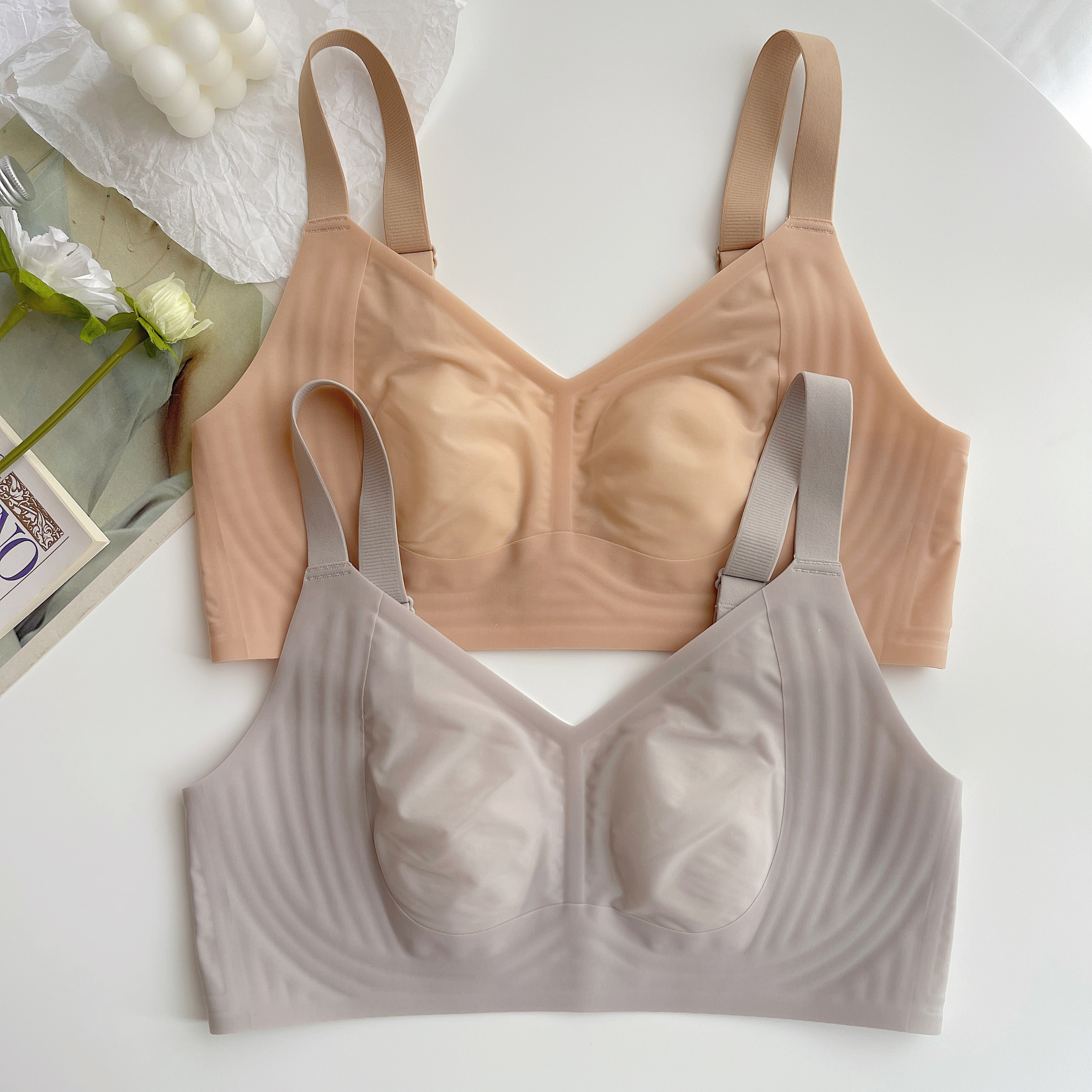 收副乳水晶杯大胸显小超薄内衣