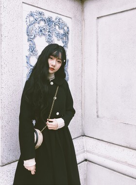 【闭店清仓 】北岛家原创富家千金套装裙黑色小香风高级感两件套