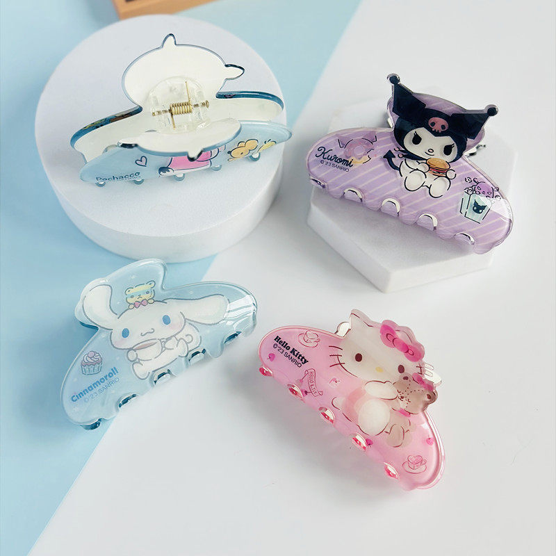三丽鸥抓夹亚克力洗澡发卡头饰