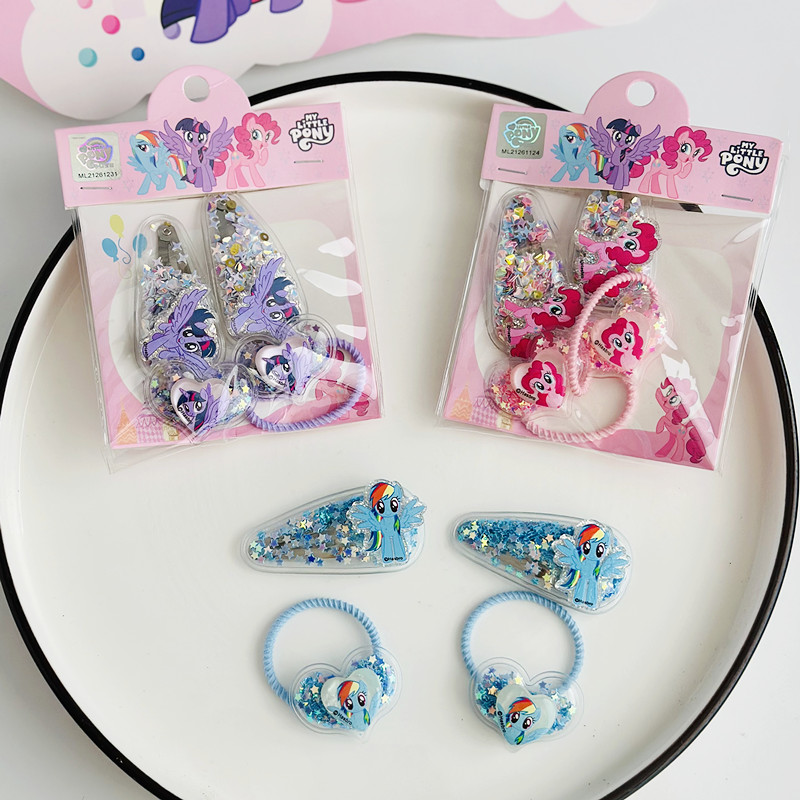 儿童可爱女紫悦流沙皮筋BB夹头饰