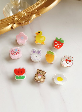 日系糖果色可爱卡通迷你小发夹儿童刘海夹女宝宝碎发抓夹侧边夹子