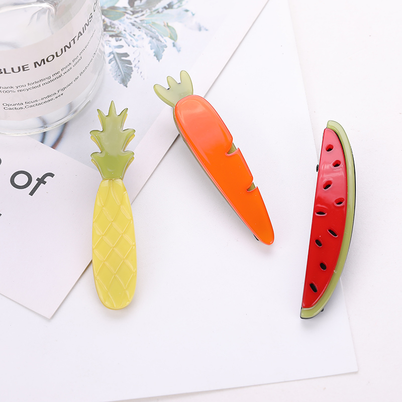 firefly韩国儿童水果发梳长发夹