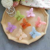 韩版 蝴蝶小号抓夹小发夹成人发饰洗澡耐摔防滑气质饰品中号抓夹