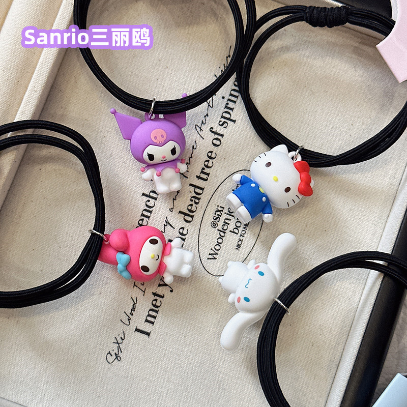 三丽鸥发圈甜美硅胶手环皮筋头饰