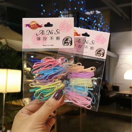 高弹力儿童不伤发一次性橡皮筋发绳饰品女扎头发圈扎刘海头绳头饰