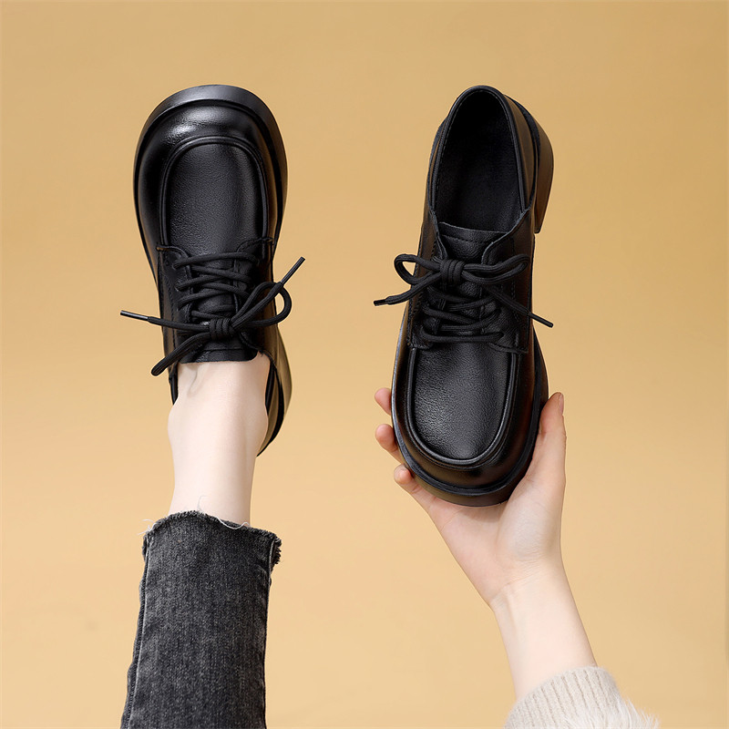 通勤百搭踩脚两穿英伦风系带乐福鞋女圆头软底百搭小皮鞋豆豆鞋,女鞋,乐福鞋（豆豆鞋）,淘宝优惠券,粉丝福利购,淘宝优惠卷