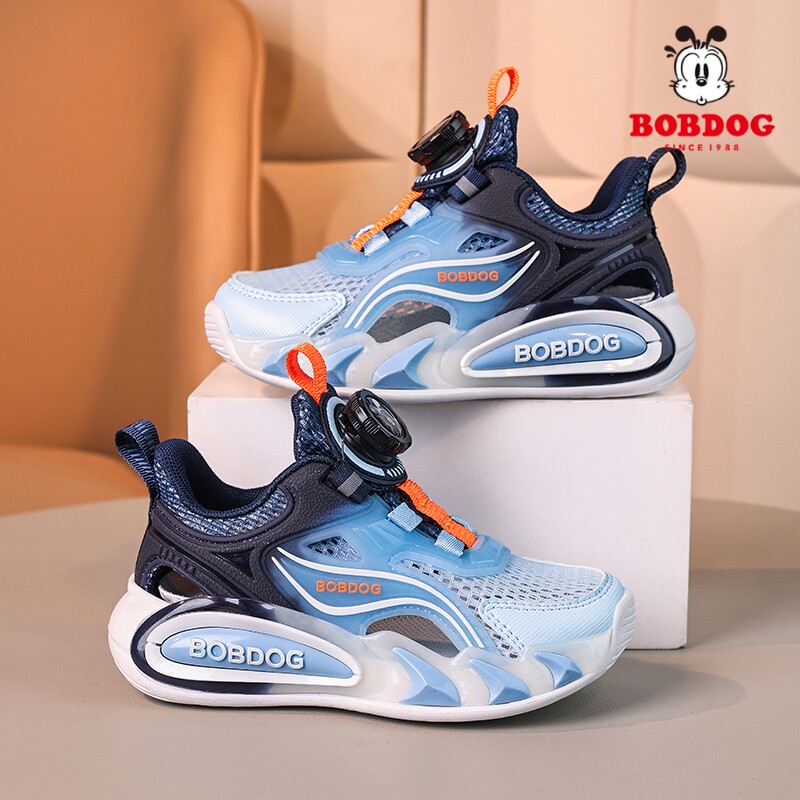 巴布豆男童鞋子夏季2026新款单网镂空框子鞋透气网面儿童运动凉鞋