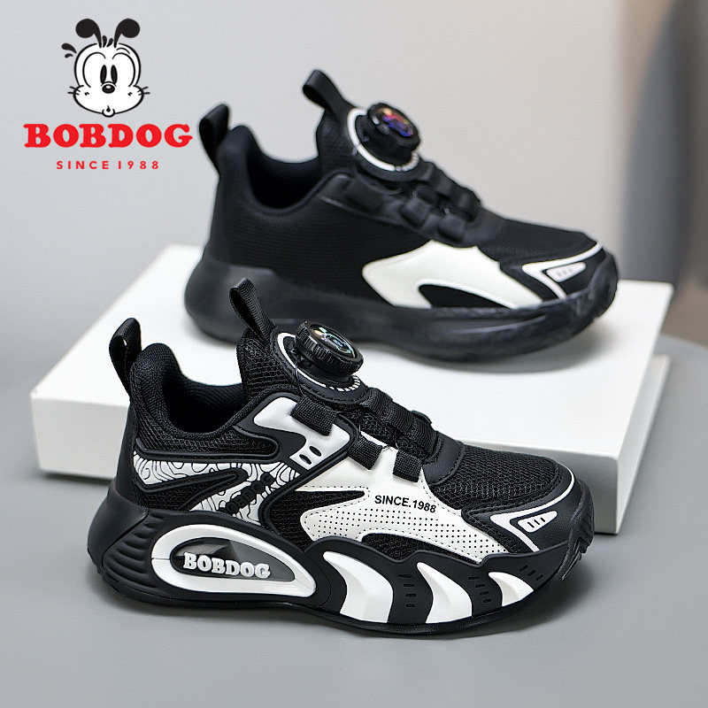 官方正品巴布豆童鞋男童运动鞋2026春季新款网面透气儿童跑步鞋子