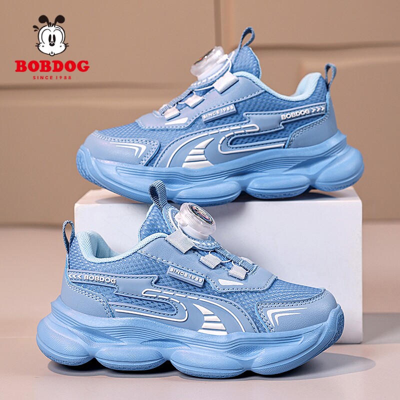 巴布豆儿童鞋子男童运动鞋透气网面跑步鞋2026新款轻便软底老爹鞋