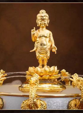 纯铜九龙吐水浴佛盆太子佛释迦牟尼佛寺庙诞日浴佛用品浴佛节用品
